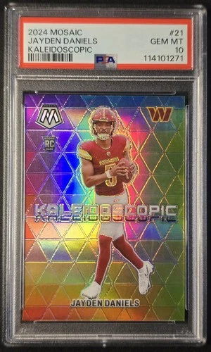 2024 Panini Mosaic Jayden Daniels Kaleidoscopic SSP PSA 10 GEM MT #21