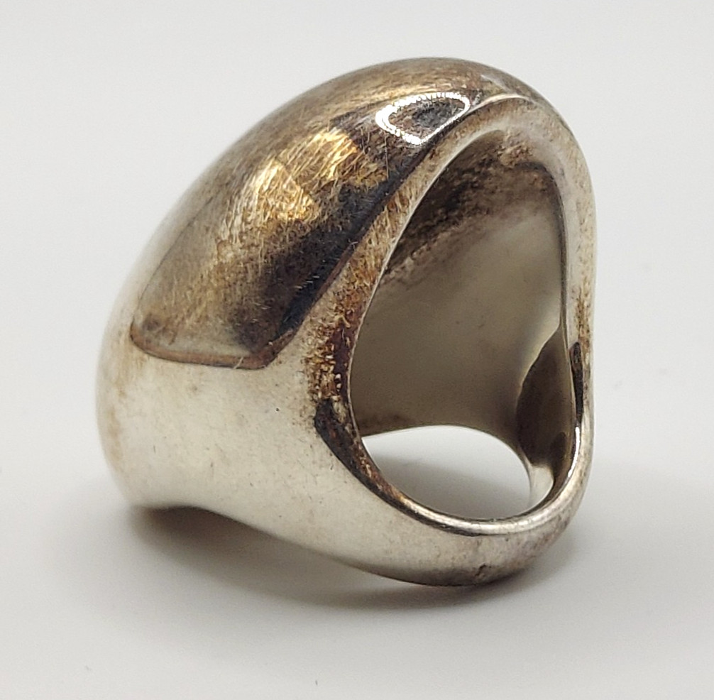 Massive VTG Solid 999 Silver Mexico Ring Artisan … - image 9