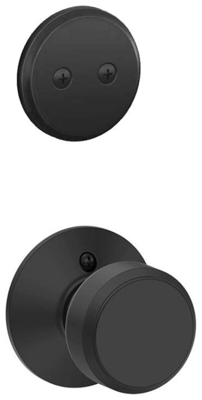 Schlage F94-BWE Bowery Single-Sided Dummy Interior Pack in Black