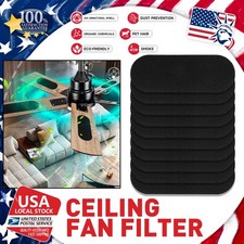 10 Pcs Ceiling Fan Filters for Blades- Activated Carbon Ceiling Fan Air Purifier
