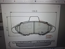 ALLIED NIPPON ADB0393 FRONT Brake Pad Set FOR FORD ESCORT 5&6 1990-2001 INC VANS