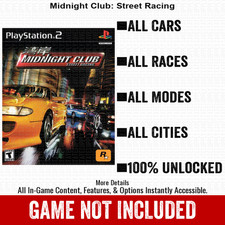 Midnight Club Street Racing 100 All Items PS2 Memory Card CHEATS