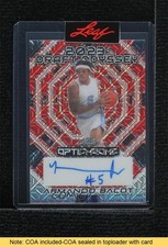 2022 Leaf Optichrome 2023 Draft Odyssey 1/1 Armando Bacot #DO-AB1 Auto READ 3g8