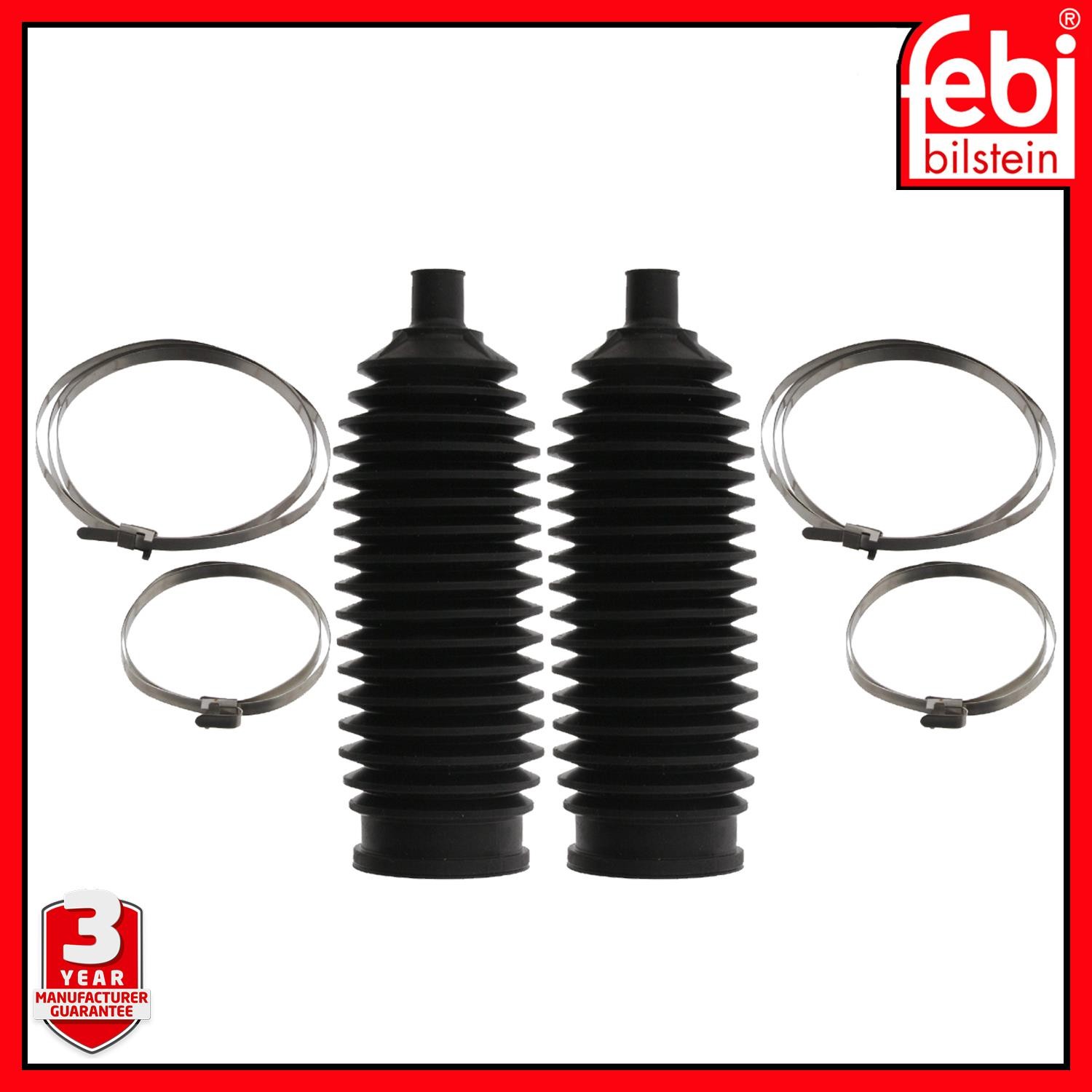 Front Steering Boot x 2 For Renault Clio Grand Modus Lutecia Symbol Febi 29525