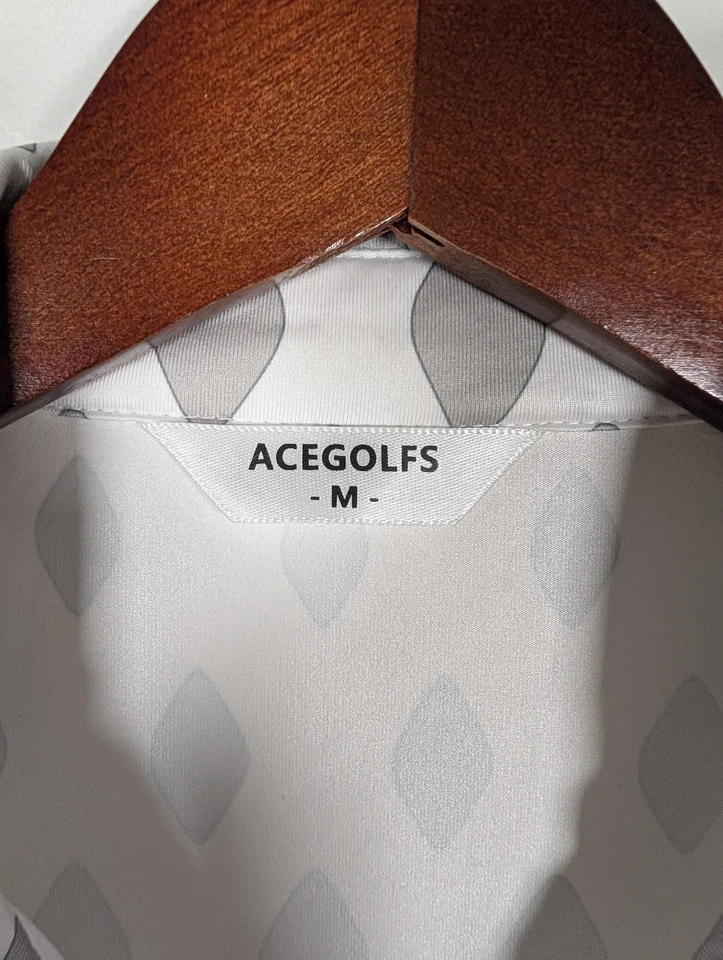 Camisa Polo Acegolfs Para Mujer Patrón Diamante Medio Golf Rendimiento Ligera Foto 2 de 4