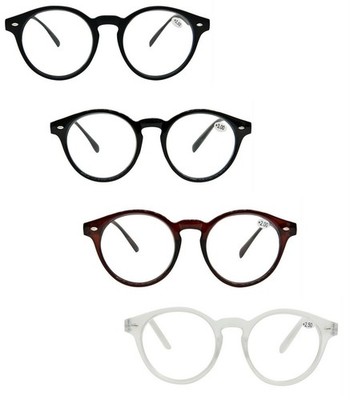 Klassische stilvolle Retro Lesebrille mit rundem Gestell Mode in 4 Farben TN38