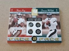 2001 Donruss Elite Donovan McNabb/Shawn King Authentic Game Worn Face Mask PROMO
