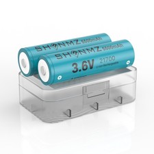2 Pack 21700 Rechargeable 3.6V 5500mAh Battery with Box for flashlights