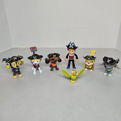 Paw Patrol Pirate Pups Action Pack Figures Lot of 7 Ryder Chase Marshall Rocky 