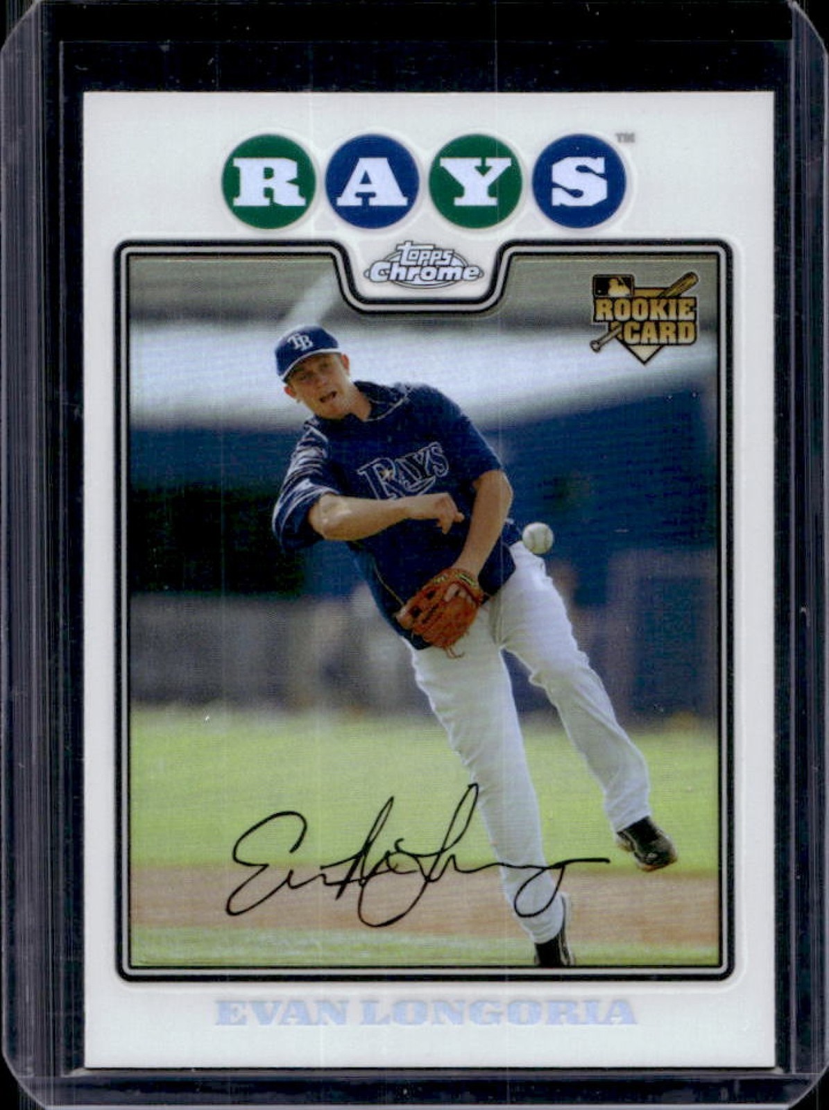 2008 Topps Chrome Evan Longoria Refractor Rookie RC #/500 Rays