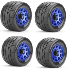 Jetko 1/10 2.8 MT Super Sonic Tires (4) Blue Stampede Rustler Granite