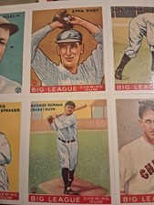 1978 Dover Uncut Hall of Fame Page – Babe Ruth, Tris Speaker– Free Shipping BLG