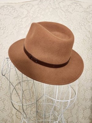 Braxton Wesley Fedora Brown Hat Size Large