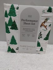 Threshold Performance Sheet Set 400TC 100 Cotton Full Size Winter Scene