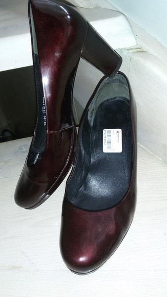 Women Gabor Heels Burgundy Leather 40