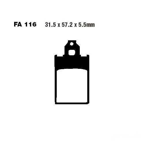Bremsbelag EBC FA116 Vorne FüR Aprilia Red Rose 50 Classic 4 Gang Bj. 1992-1993-image