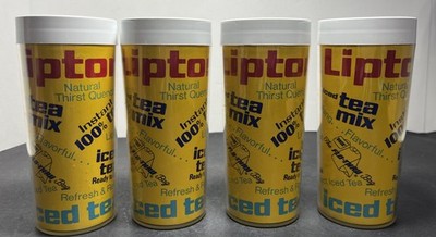 Vintage Lipton Iced Tea Advertising Insulated Cups Set of 4 Free Shipping