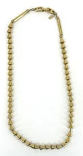 Vintage Napier Gold Tone Cone Bead Necklace Signed Geometric Statement Jewelry