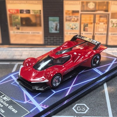 LMF 1/64 Ferrari Red Vision Gran Turismo Diecast Alloy Car Model Collection