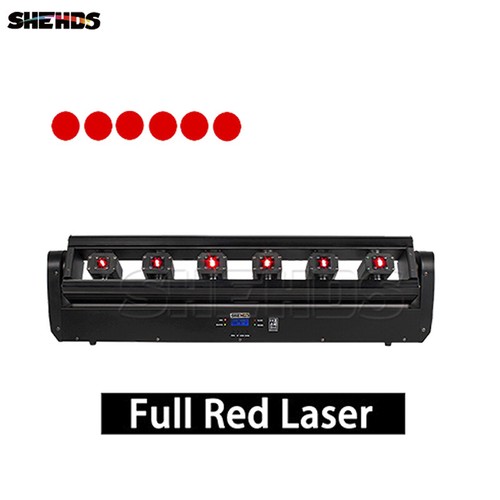 SHEHDS 6x500mW RGB 3in1/ RGB+RGB/ Full Red Beam Moving Head Laser Light - Picture 49 of 68