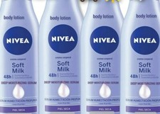 4 x 100ml Nivea Crema Corporal Body Lotion Hydra Humectante Nutritiva Soft Milk
