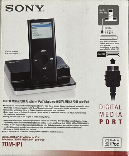 Sony Digital Media Port per iPod, TDM-iP1 scatola aperta mai usata - Foto 2 di 7