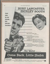 1953 COME BACK, LITTLE SHEBA Burt Lancaster Original Movie Promo Ad