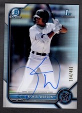 2022 BOWMAN CHROME PROSPECT AUTOGRAPHS REFRACTORS #CPAKW KAHLIL WATSON #/499
