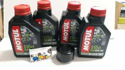 Kit Tagliando 4 LT Di Motul 5100 10w30 E Filtro Hiflo HF 204 Per Moto Honda Kawasaki MV Augusta Triumph Suzuki Yamaha - Kit Tagliando - Foto 12