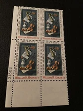 US Scott #1386, Plate Block #31503 1969 Harnett 6 Cents