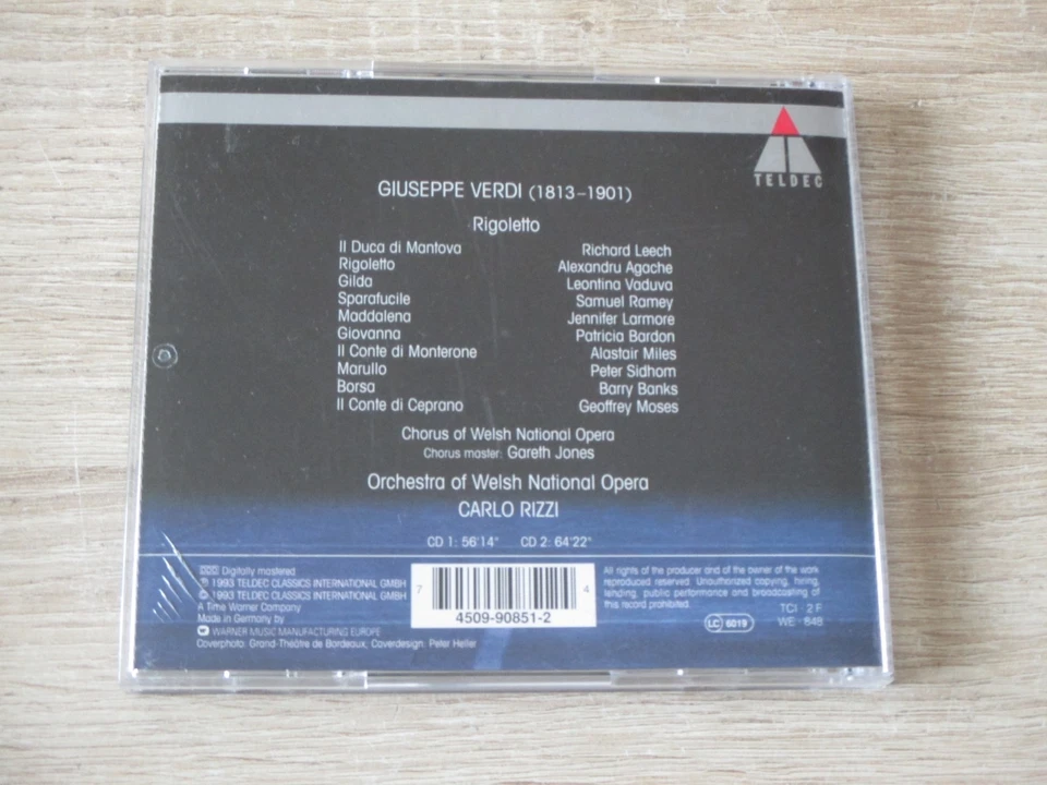 VERDI - Rigoletto - Carlo Rizzi  2 CDs - Bild 2 von 2