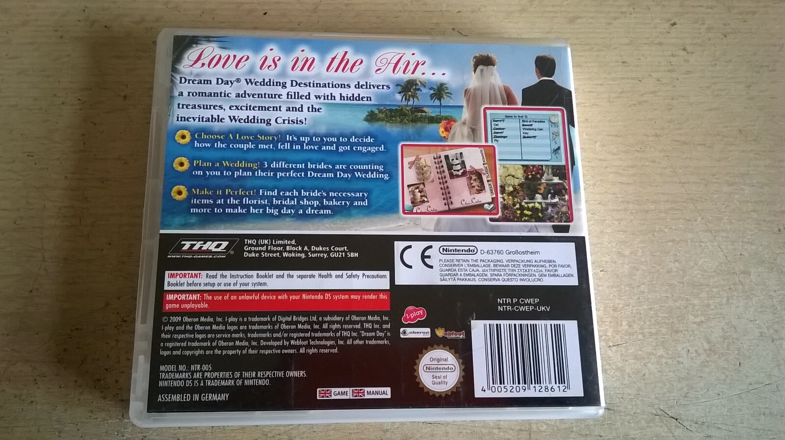 DREAM DAY WEDDING DESTINATIONS - NINTENDO DS GAME / LITE DSi 3DS - COMPLETE  VGC | eBay