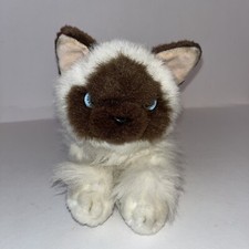 Bella Siamese Cat 13  Aurora Flopisie Stuffed Animal Plush Kitten Blue Eyes