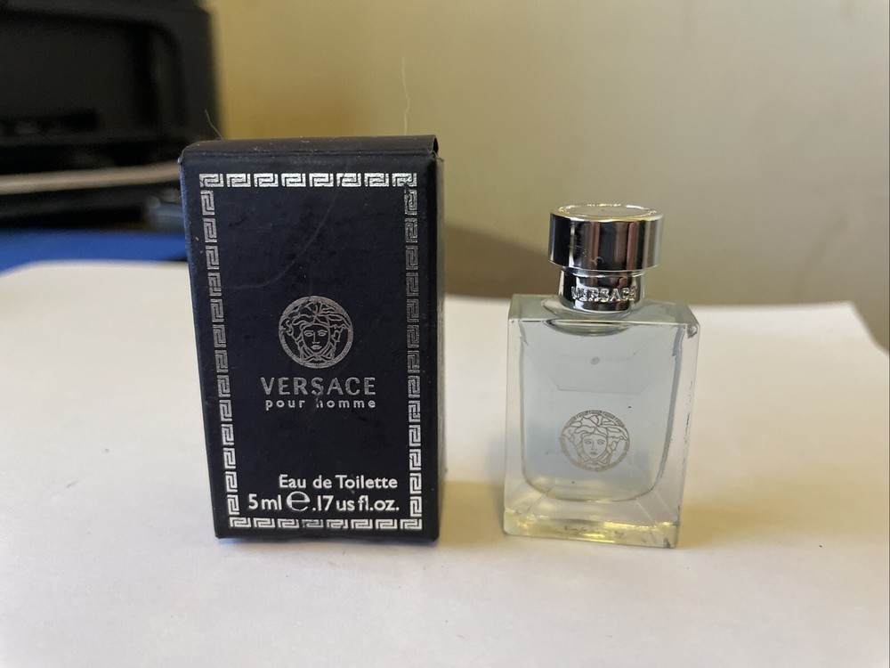 Mini Versace Pour Homme Eau de Toilette 0.17 for Men Splash Masculine Cologne