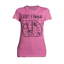 UA Mama Brain T-Shirt Funny Mom Life Tee Mothers Day Gift 02 Women's Casual Top