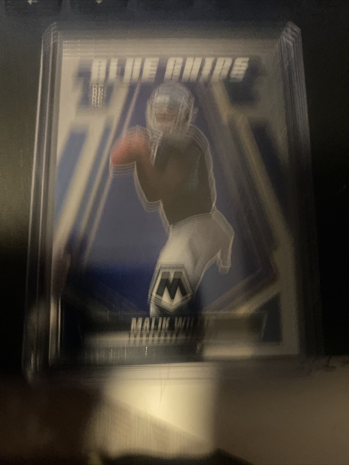 2022 Panini Mosaic MALIK WILLIS Silver RC ROOKIE Blue Chips #BC-3 TITANS