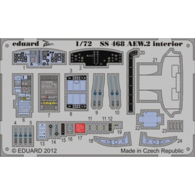 MW22 EDUARD SS468 SEA KING AEW.2 INTERIOR S.A. 1/72 ZOOM SET for CYBER HOBBY