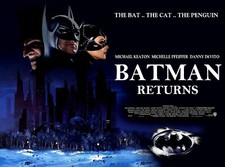 BATMAN RETURNS 1992 Quad poster print 30x40" Michael Keaton Michelle Pfeiffer