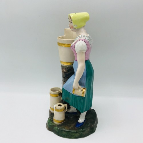 Porcelaine de Viennes Empire Figurine Woman with Buckets Yellow Bonnet France - Picture 4 of 12
