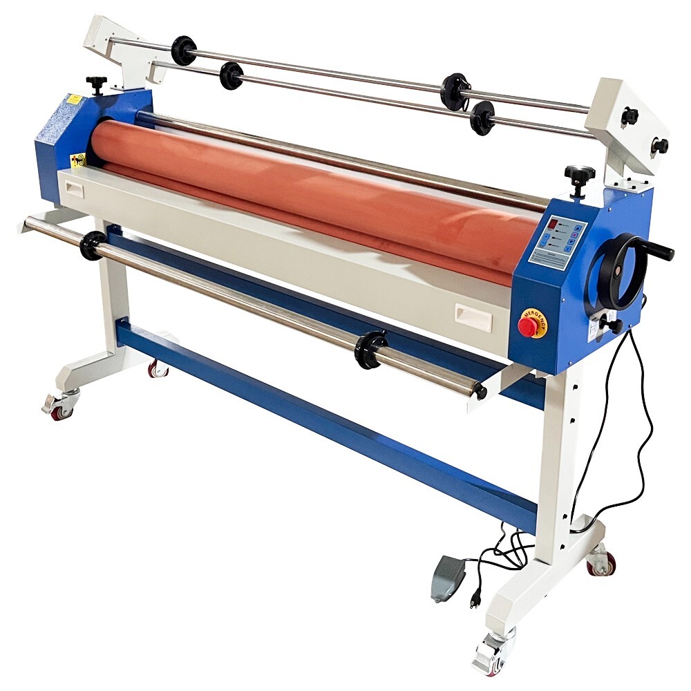 63 Inch Cold Laminator Machine, Semi Auto Cold Roll Laminator, Electric/Manual V
