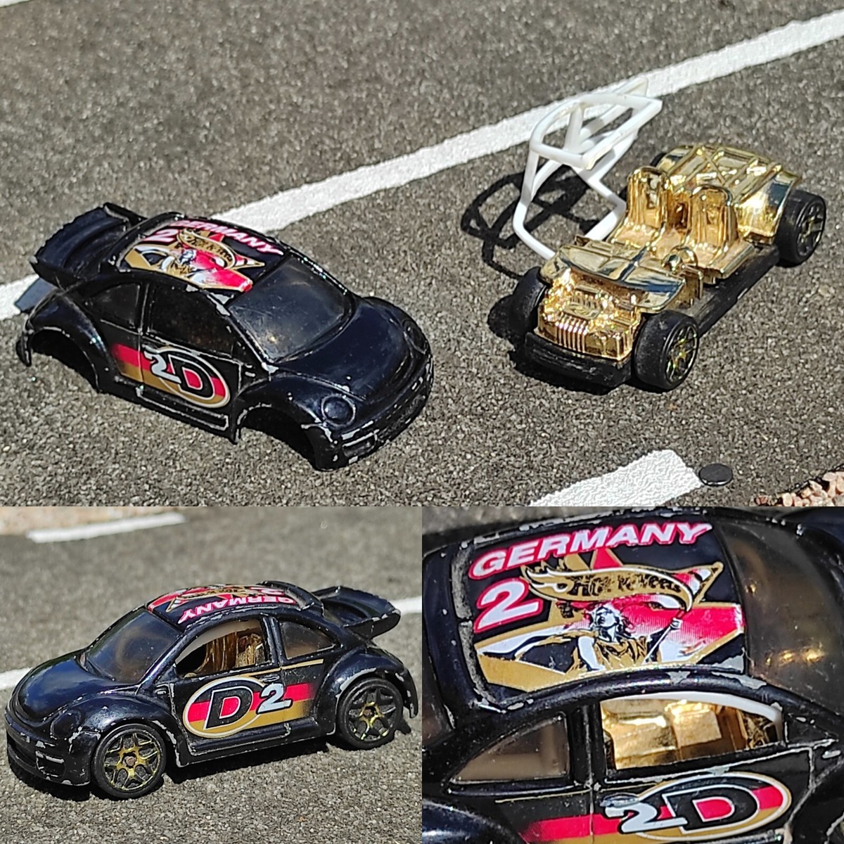 ミニカー Hotwheels VW Bug convertible Hot Wheels Volkswagen Beetle Convertible Purple 1:64 Diecast Bug