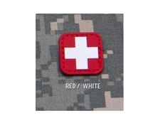 Milspec Monkey MSM Morale PVC Patch - MEDIC CROSS - 1" x 1" - Choose Color Below