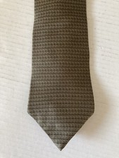 Zylos Gold George Machado Men's Necktie Tie Silk Green Geometric Made in USA