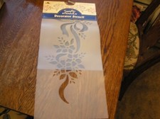 1996 Plaid Simply Stencils Decorator 28781 FLOWERS RIBBONS BOWS 6.5x15" NIP