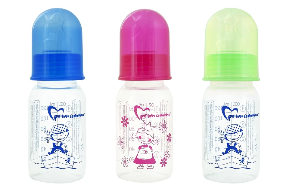 MAM BABYARTIKEL primamma Babyflasche 125ml PP mit Ventilsauger Silikon Größe 1 Milch *NEU*