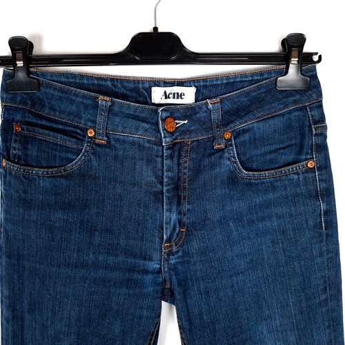 ACNE HEX DC Women's Jeans Size W31 L34 Slim Fit Tapered Stretch Blue - Picture 3 of 9