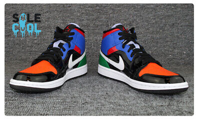 Nike Air Jordan 1 AJ1 Mid SE Multi Patent Leather Women's Nike Air Jordan 1 AJ1 Mid SE Multi Patent Leather Women's