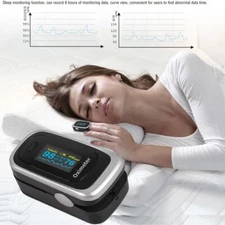 Adult FingerClip Oximeter LED Finger Pulse SPO2+PR+RR+PI Sleep Heart Rate Meter