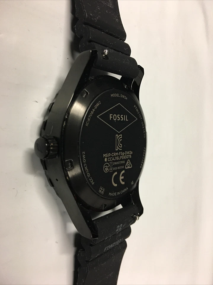 Fossil Q Marshal 45 мм корпус из нержавеющей стали черная классическая пряжка - (FTW2107P) - Изображение 3 из 4