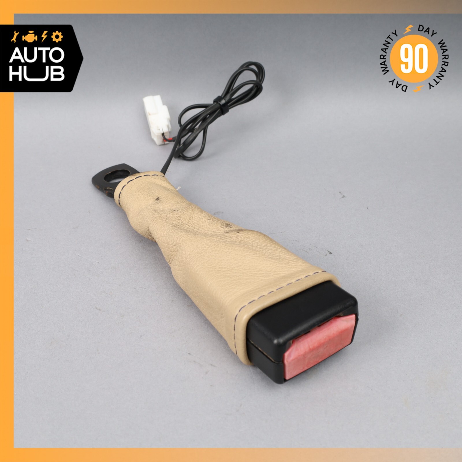 08-19 Maserati GranTurismo M145 Front Left or Right Seat Belt Buckle Beige OEM